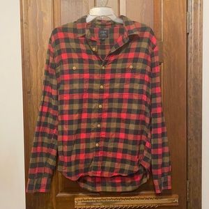 J. Crew Red Flannel Button Down